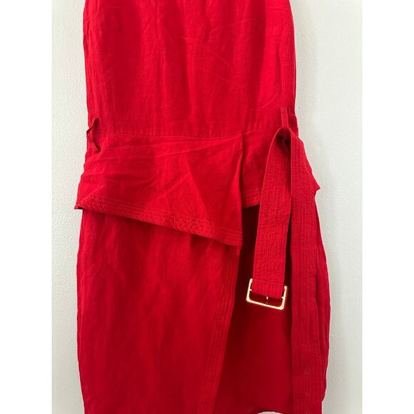 Banana Republic Linen-Blend Pepium Utility Dress sz 8 - Picture 4 of 7